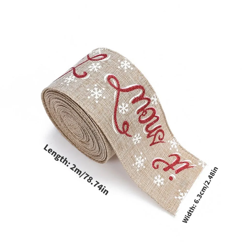 1 Roll Christmas Ribbon Elk Plaid Ribbon for Christmas Thanksgiving DIY Wrapping DIY Craft Decor