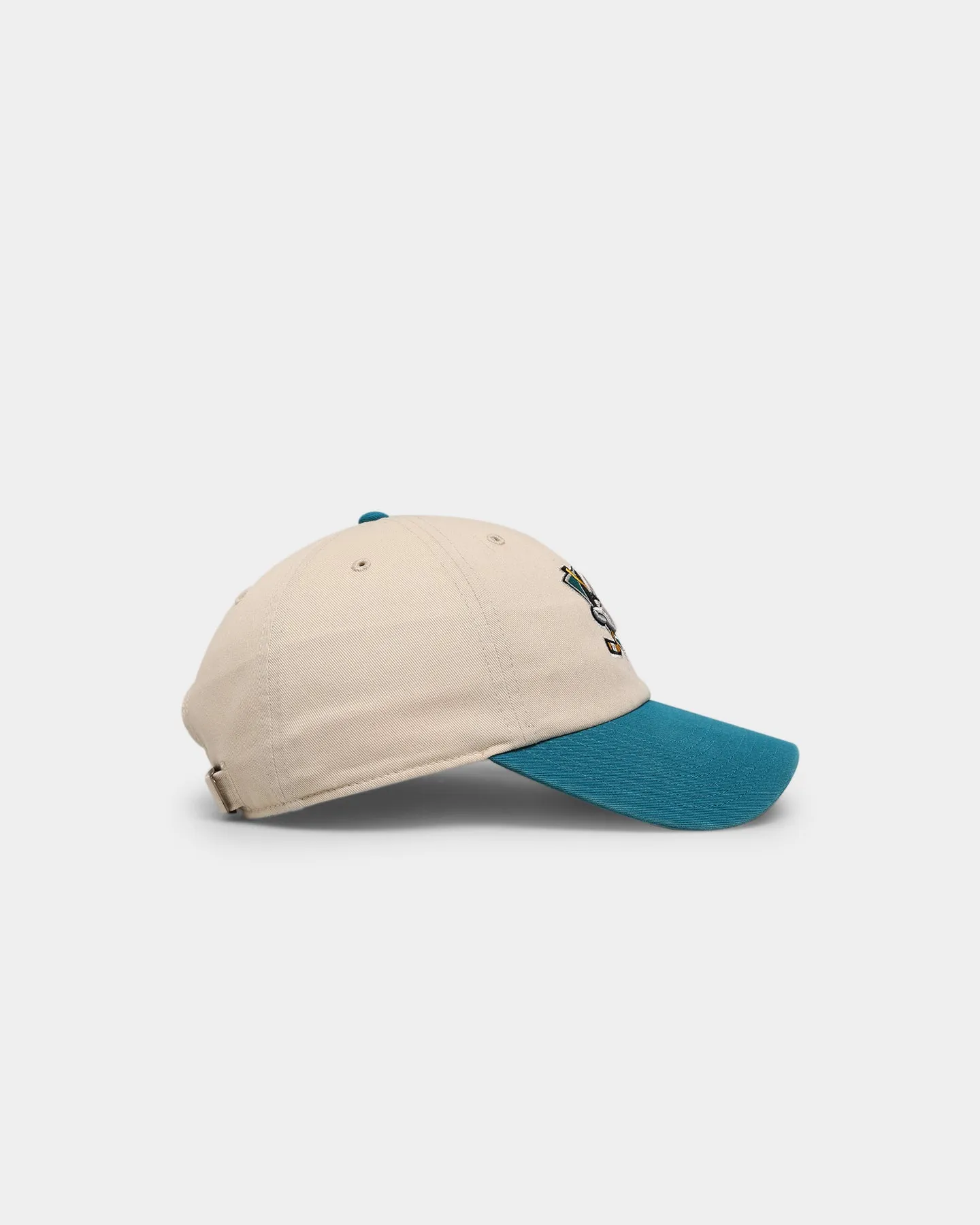47 Brand Anaheim Ducks 'Off White/Team Logo' Clean Up Strapback Natural