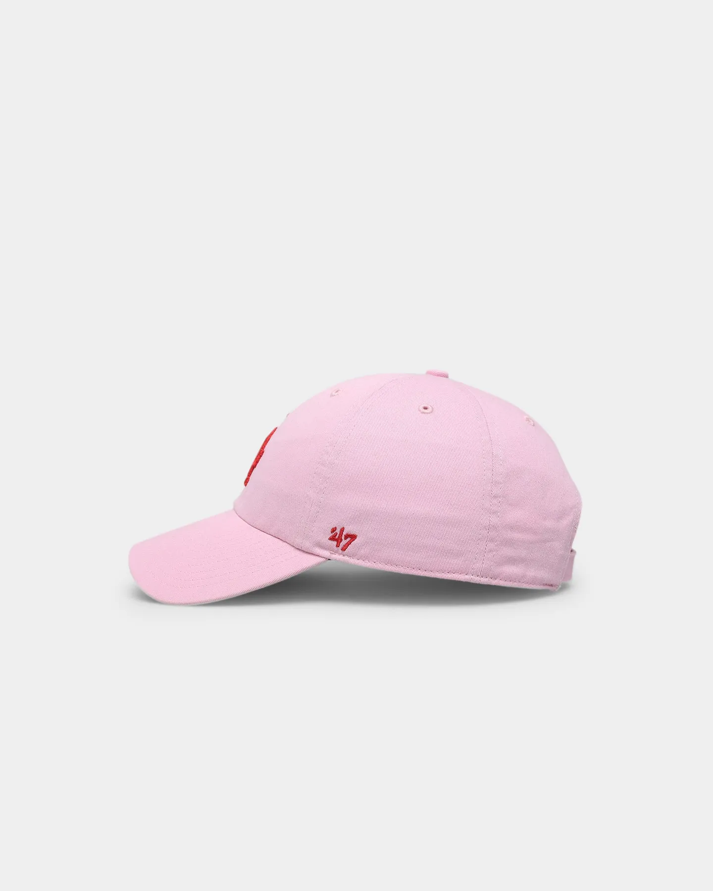 47 Brand Los Angeles Dodgers Ballpark 'Lover Not A Fighter' Clean Up Strapback Petal Pink