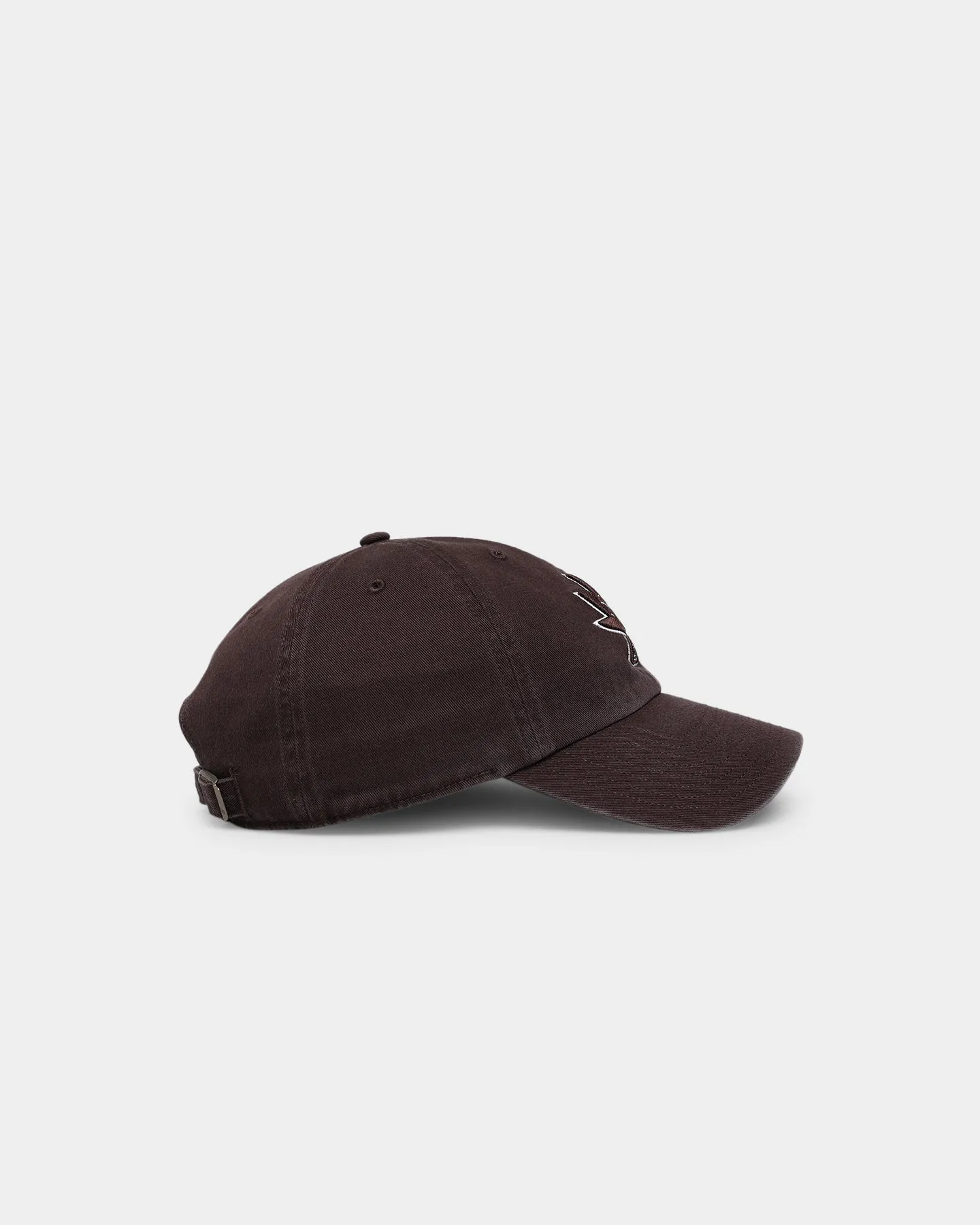 47 Brand San Jose Sharks Clean Up Strapback Brown