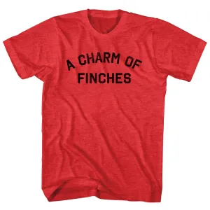 A Charm Of Finches Adult Tri-Blend T-shirt