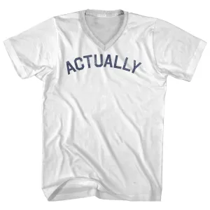 Actually Adult Cotton V-neck T-shirt
