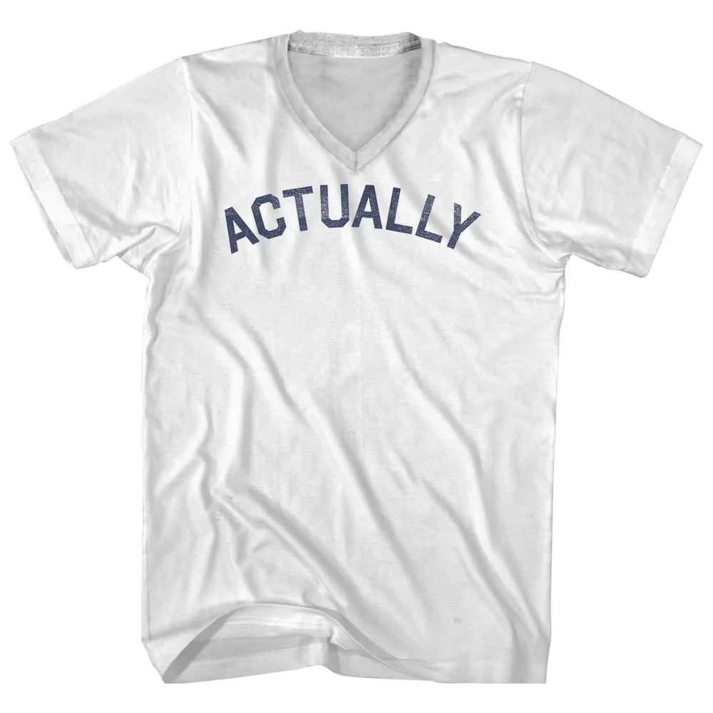 Actually Adult Cotton V-neck T-shirt