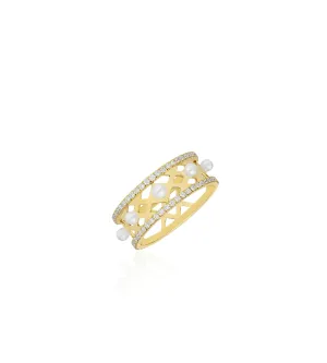 Alma Yellow Gold Mini Ring