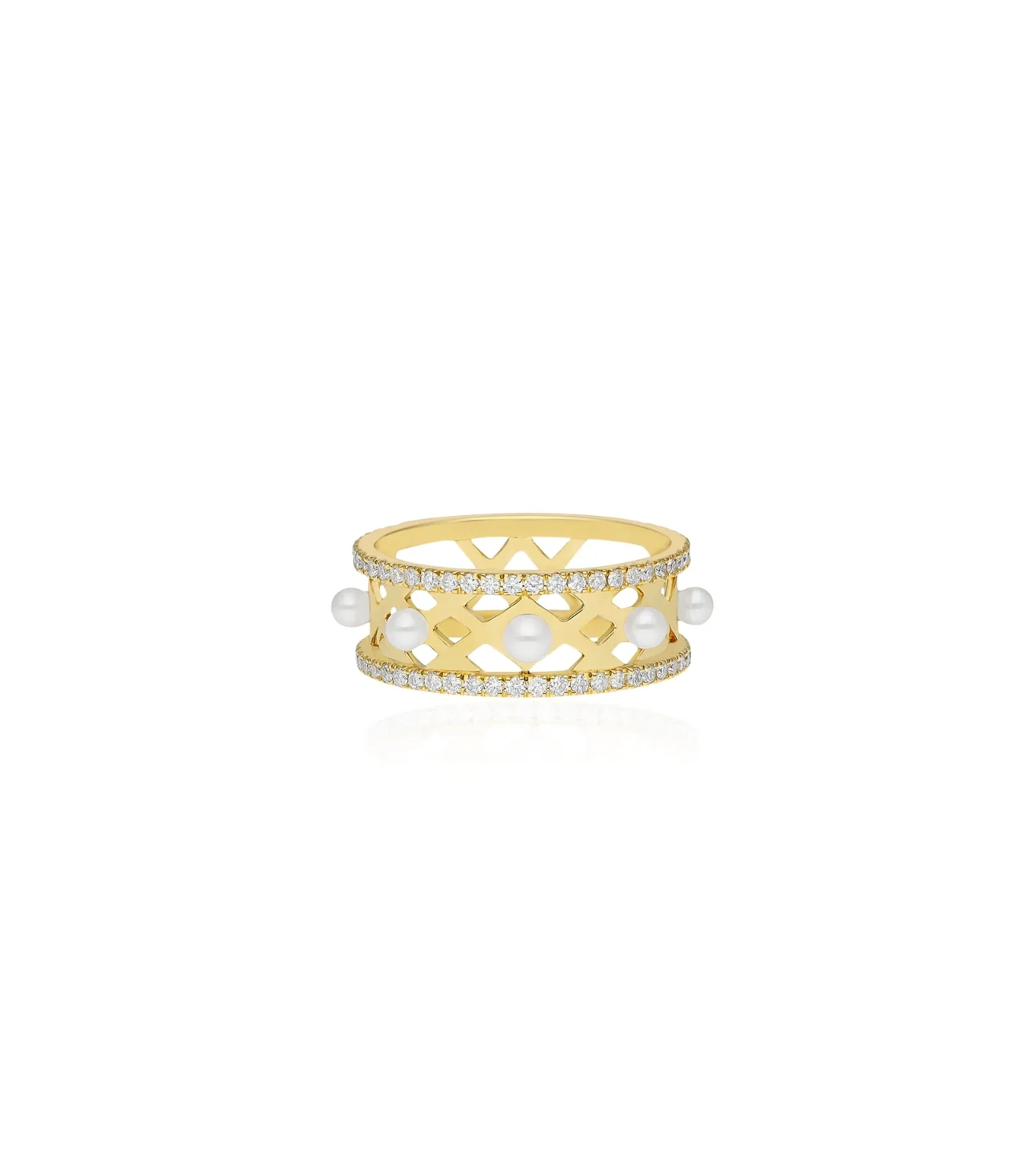 Alma Yellow Gold Mini Ring