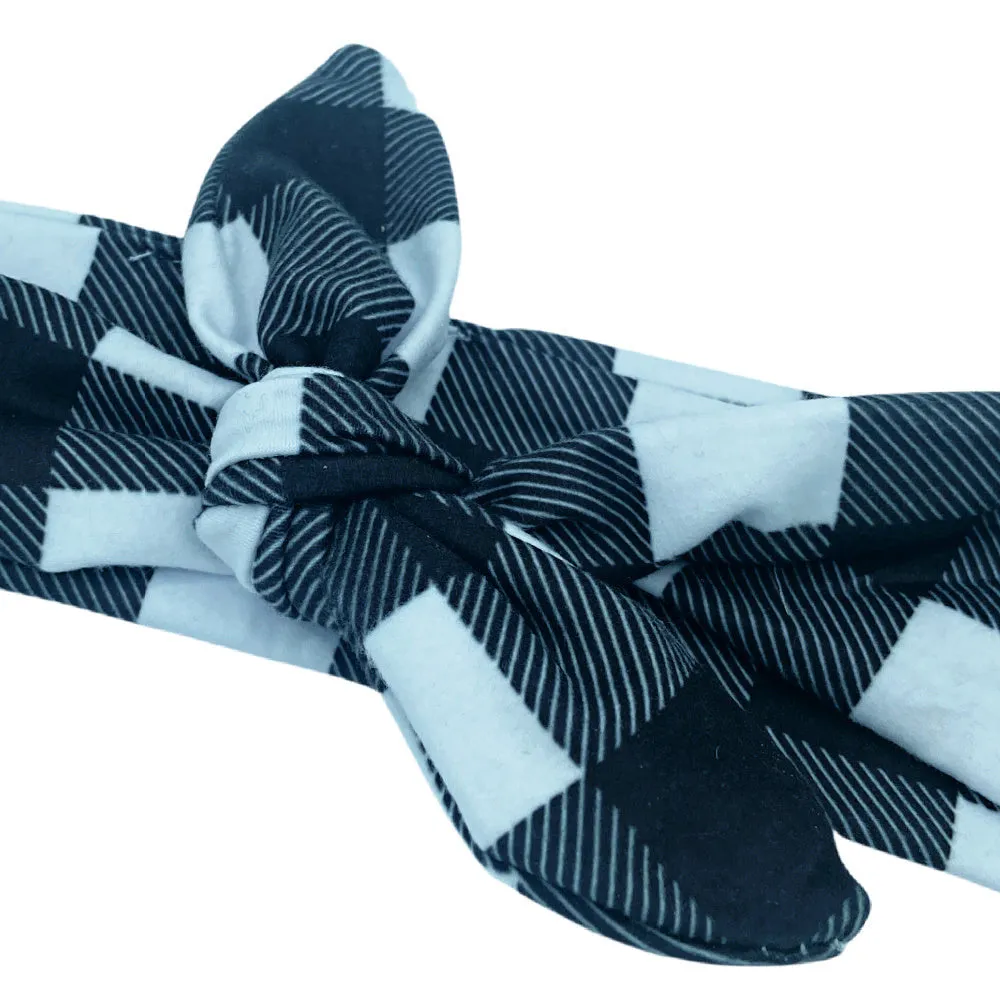 Black Buffalo Plaid Knotted