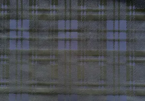 Blue & Black Plaid Silk Blend Mock Taffeta (Made in Italy)