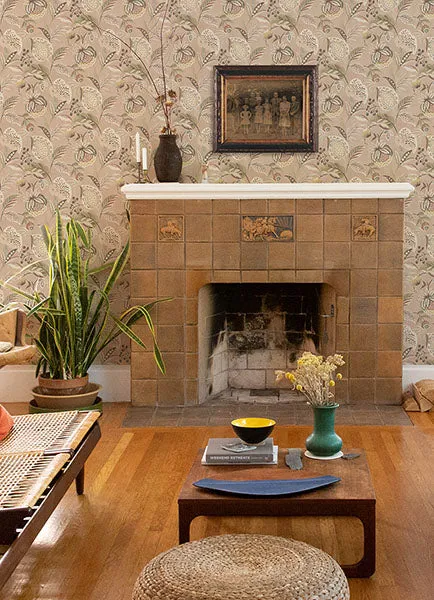 Bohemian Blush Jacobean Wallpaper