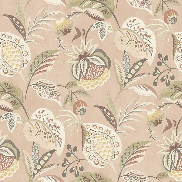 Bohemian Blush Jacobean Wallpaper