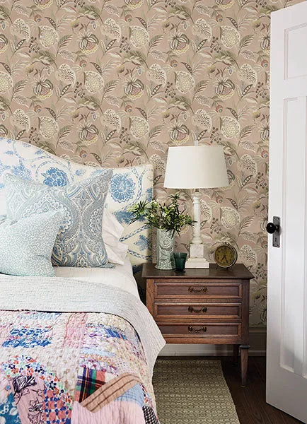 Bohemian Blush Jacobean Wallpaper