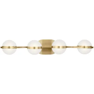 Breffin 30 In 4-Lights LED Bathroom Vanity Light, Gold Finish