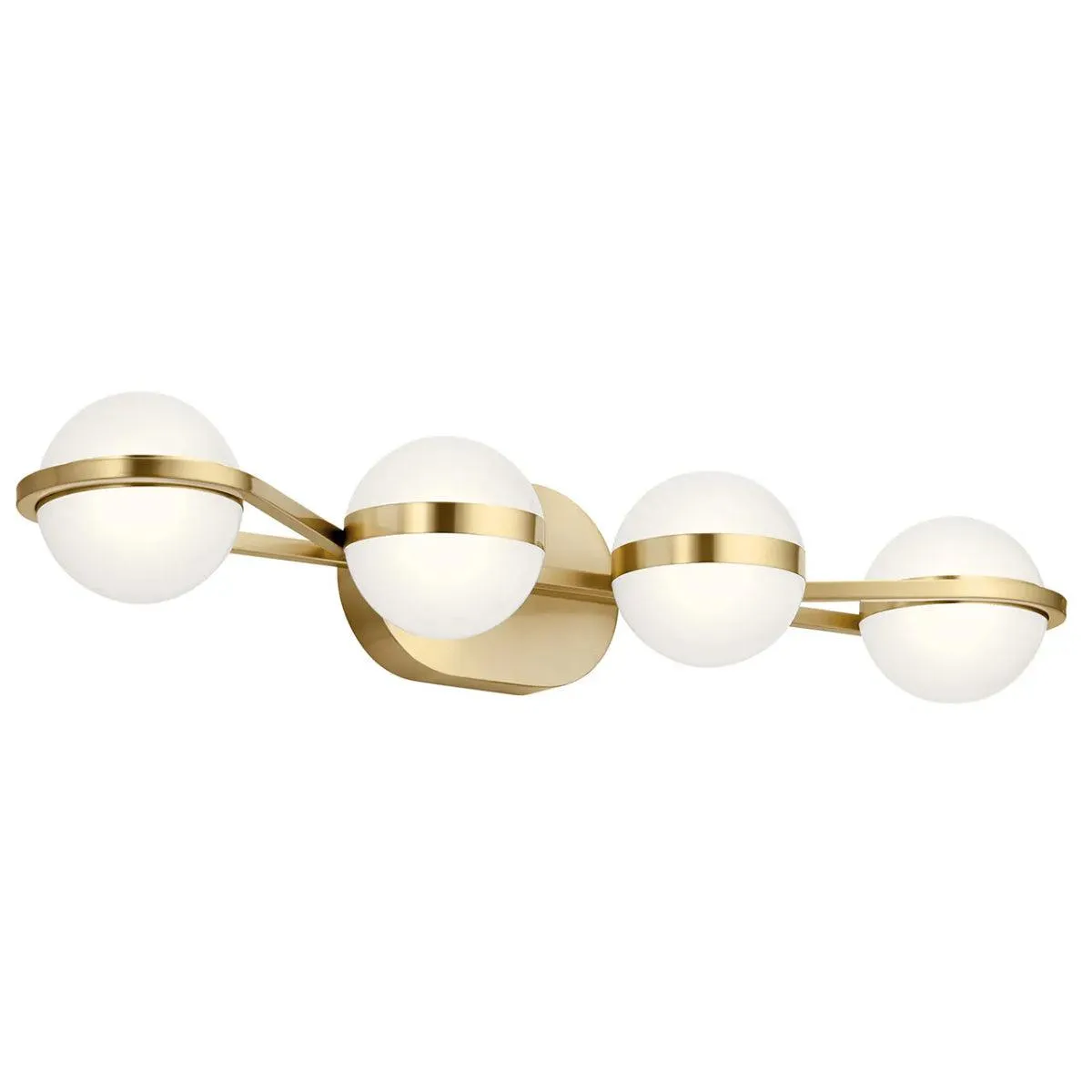 Breffin 30 In 4-Lights LED Bathroom Vanity Light, Gold Finish