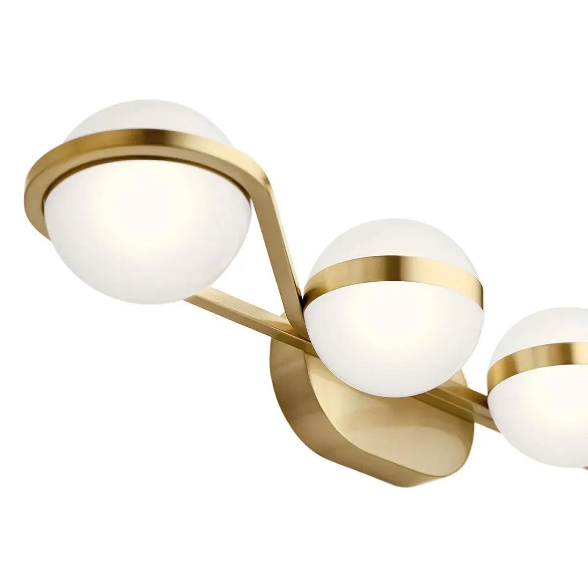 Breffin 30 In 4-Lights LED Bathroom Vanity Light, Gold Finish