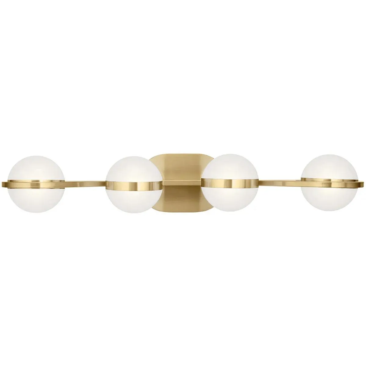 Breffin 30 In 4-Lights LED Bathroom Vanity Light, Gold Finish