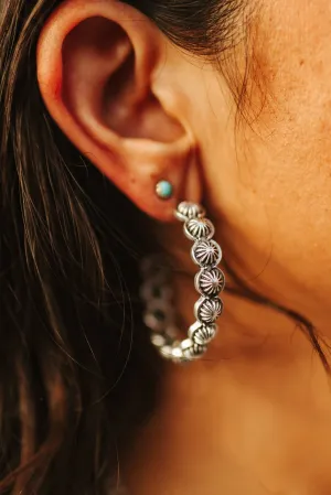 Concho Hoop Earrings
