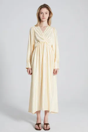 Elsa V-Neck Acetate Silk Dress