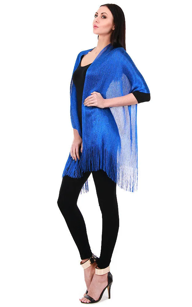 EV147 / 50058 Royal Blue Solid Party Shawl