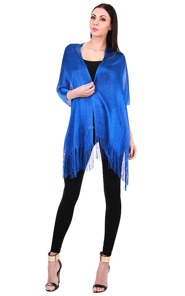 EV147 / 50058 Royal Blue Solid Party Shawl
