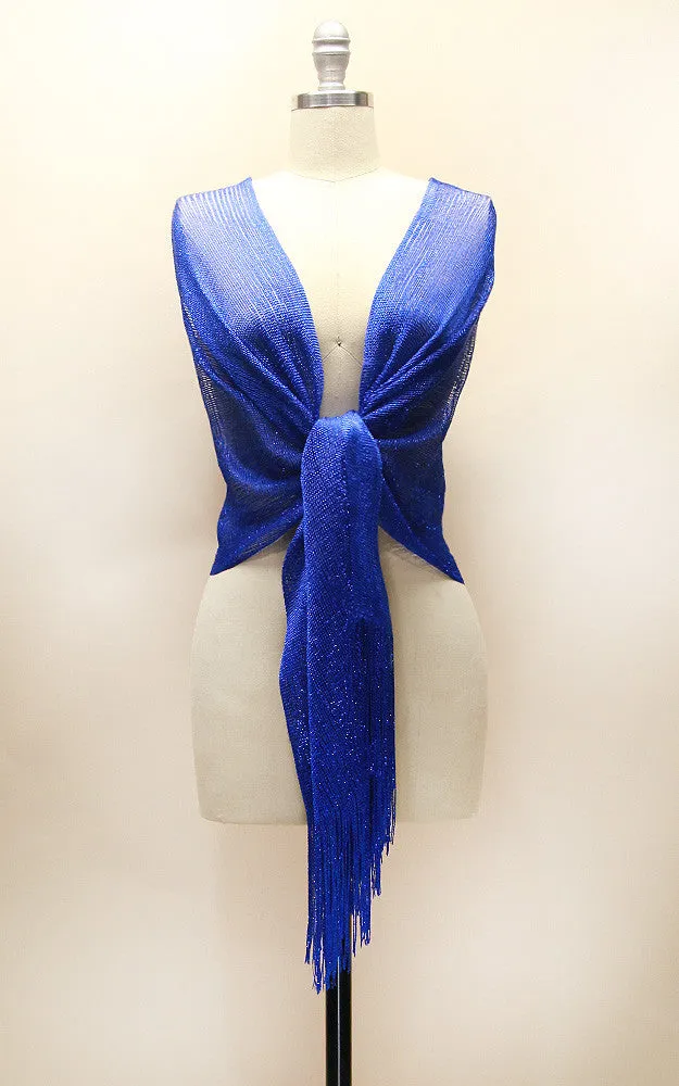 EV147 / 50058 Royal Blue Solid Party Shawl