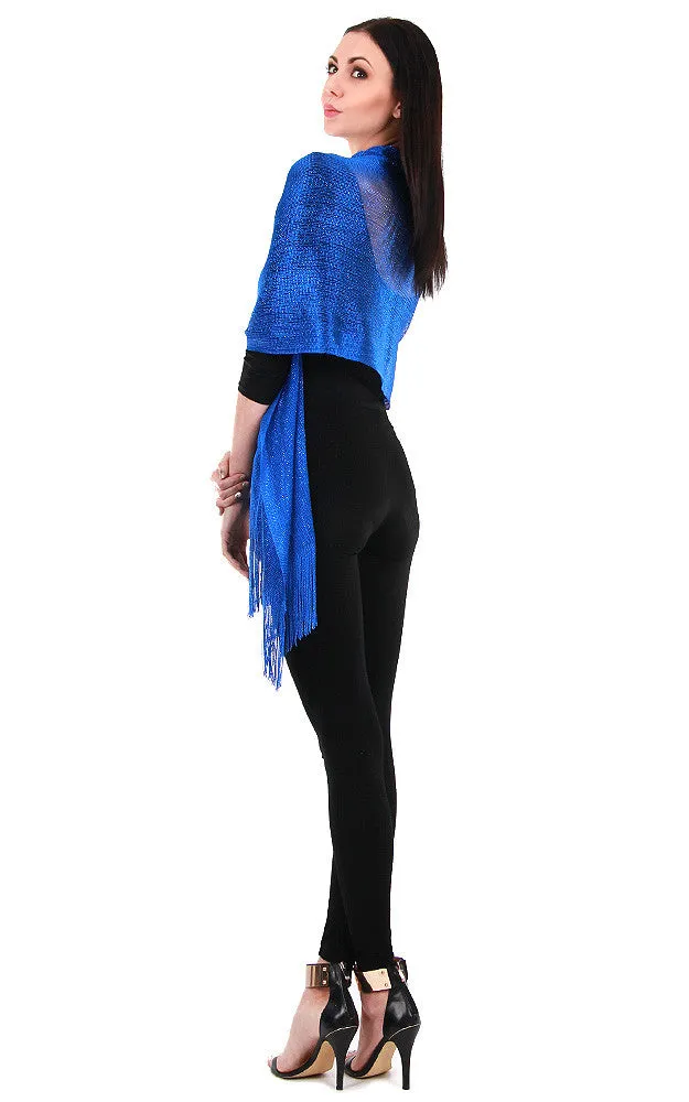EV147 / 50058 Royal Blue Solid Party Shawl