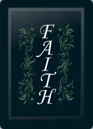 Faith Floral Vertical Sage Logo Panel