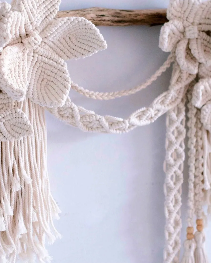 Floral Macrame Wall Hanging | 25 x 22 x 3 inches