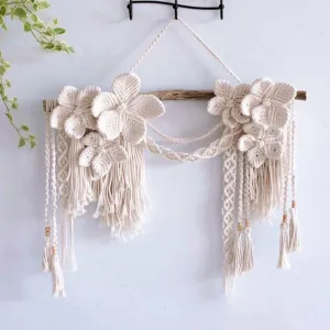 Floral Macrame Wall Hanging | 25 x 22 x 3 inches