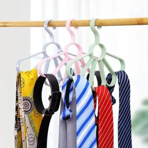 Flower Design 5 Ring Multipurpose Hanger ( Pack Of 2 )