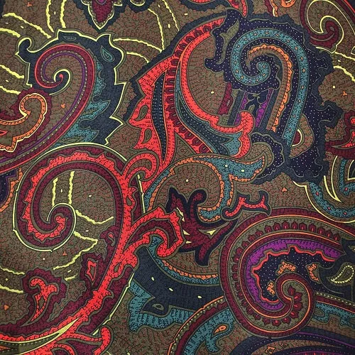 Frontier Brown Charmeuse Silk Scarf