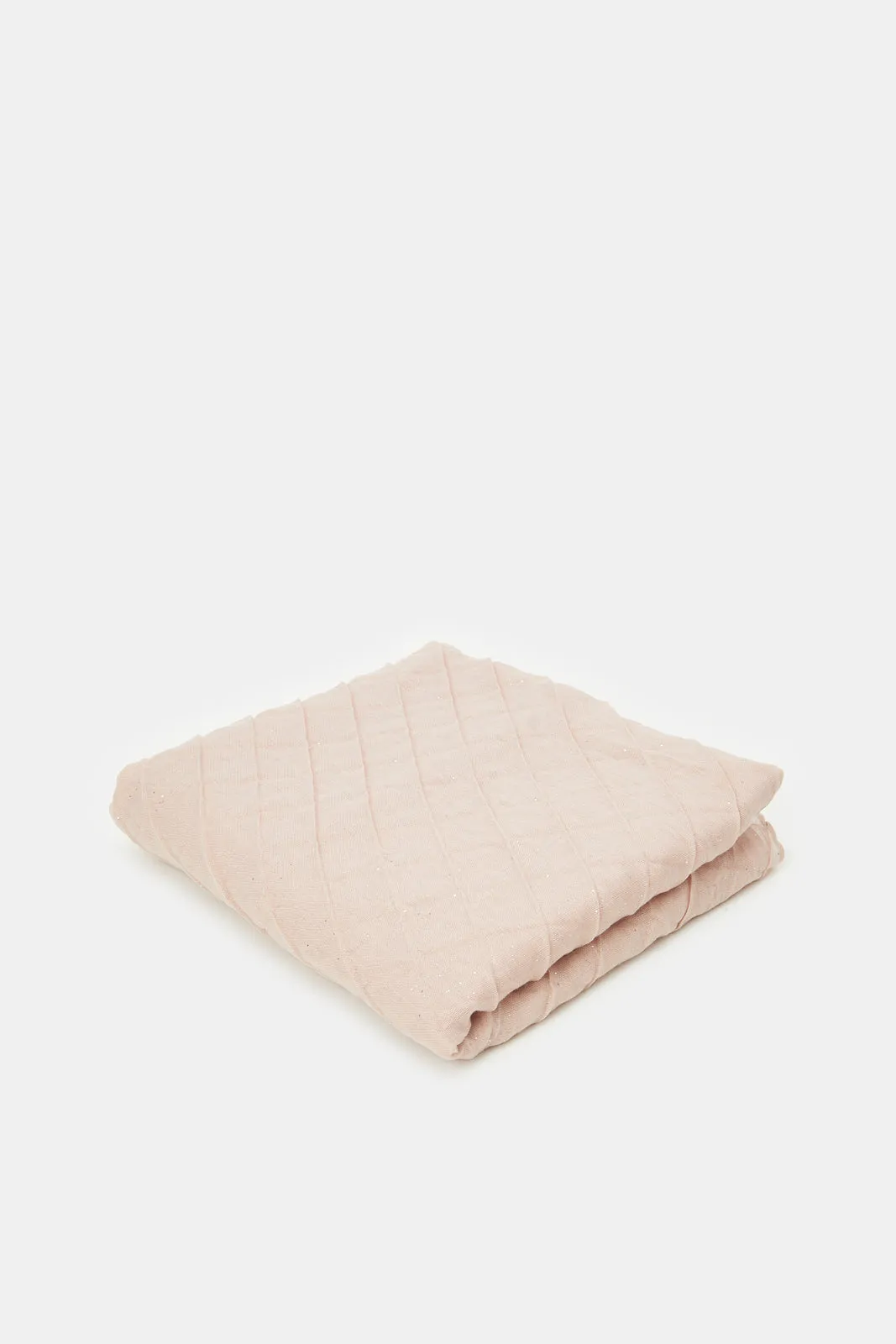 Girls Pink Pleated Scarf