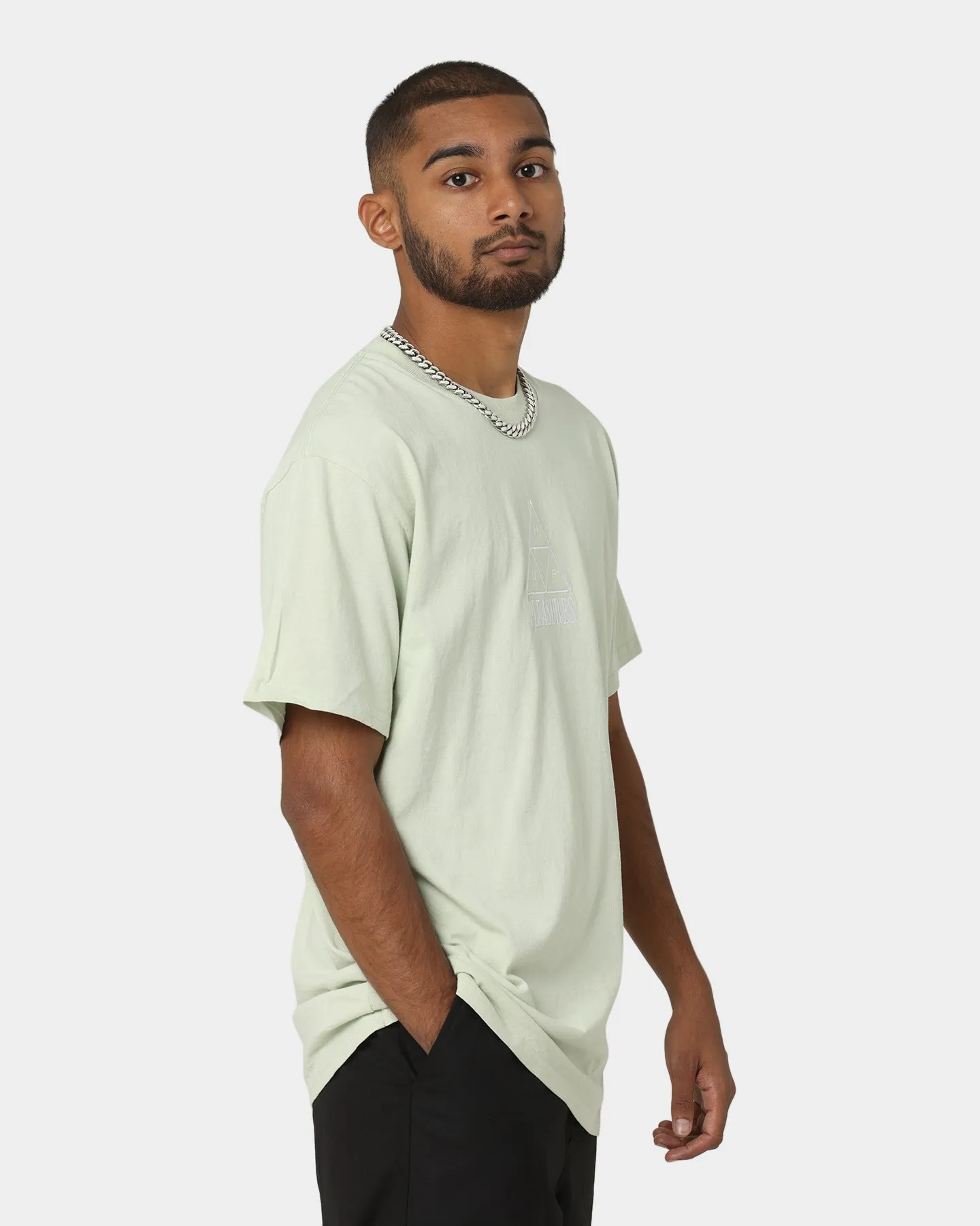 HUF X Pleasures Dyed Short Sleeve T-Shirt Green