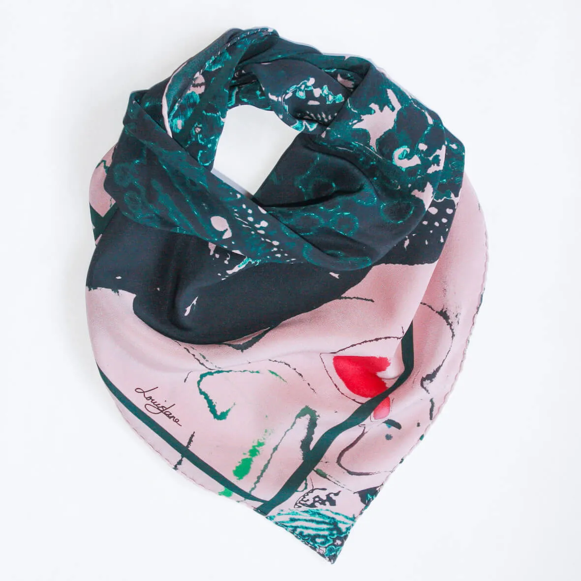 Japanese Orchid - Small Silk Square Scarf