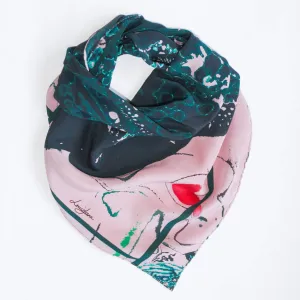 Japanese Orchid - Small Silk Square Scarf