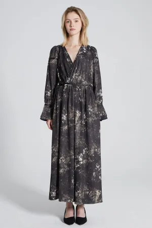 Joanna Wrap Print Maxi Dress