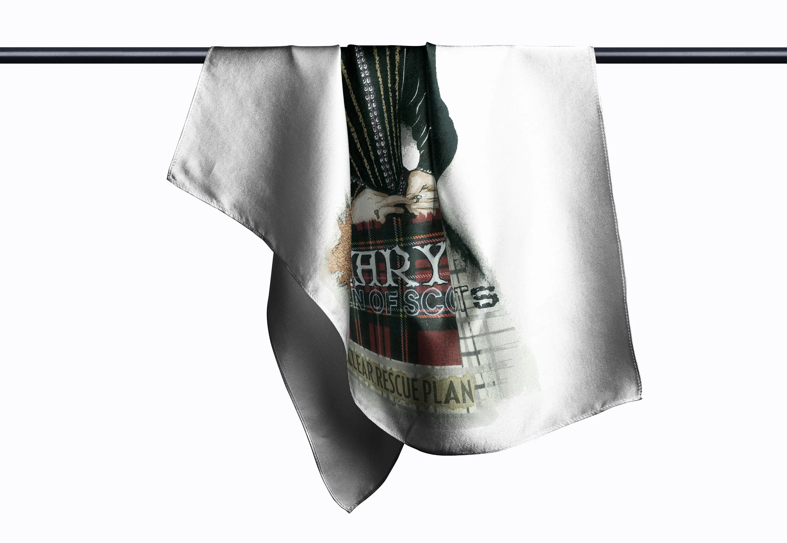Mary Queen of Scots 100% Silk Square Scarf