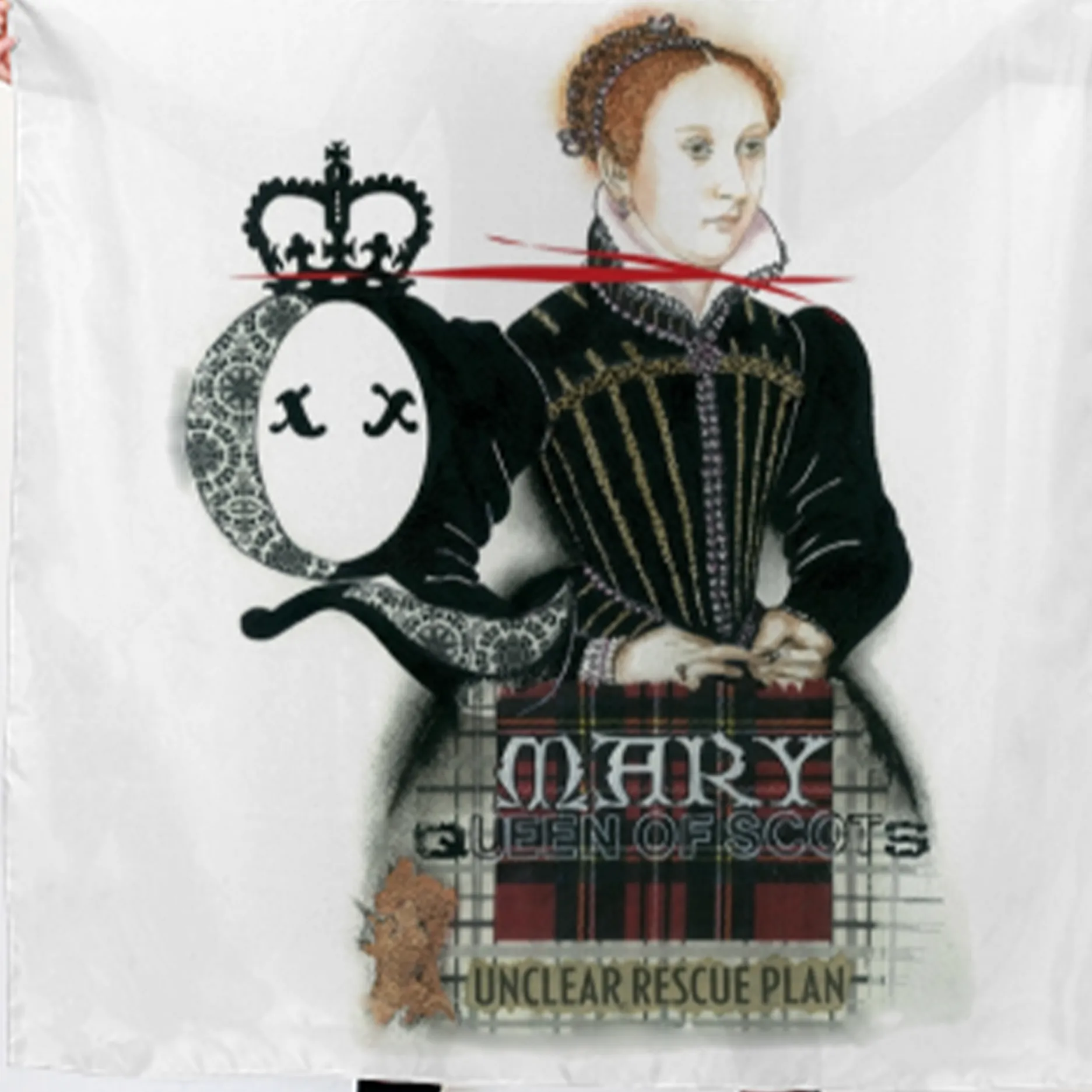 Mary Queen of Scots 100% Silk Square Scarf