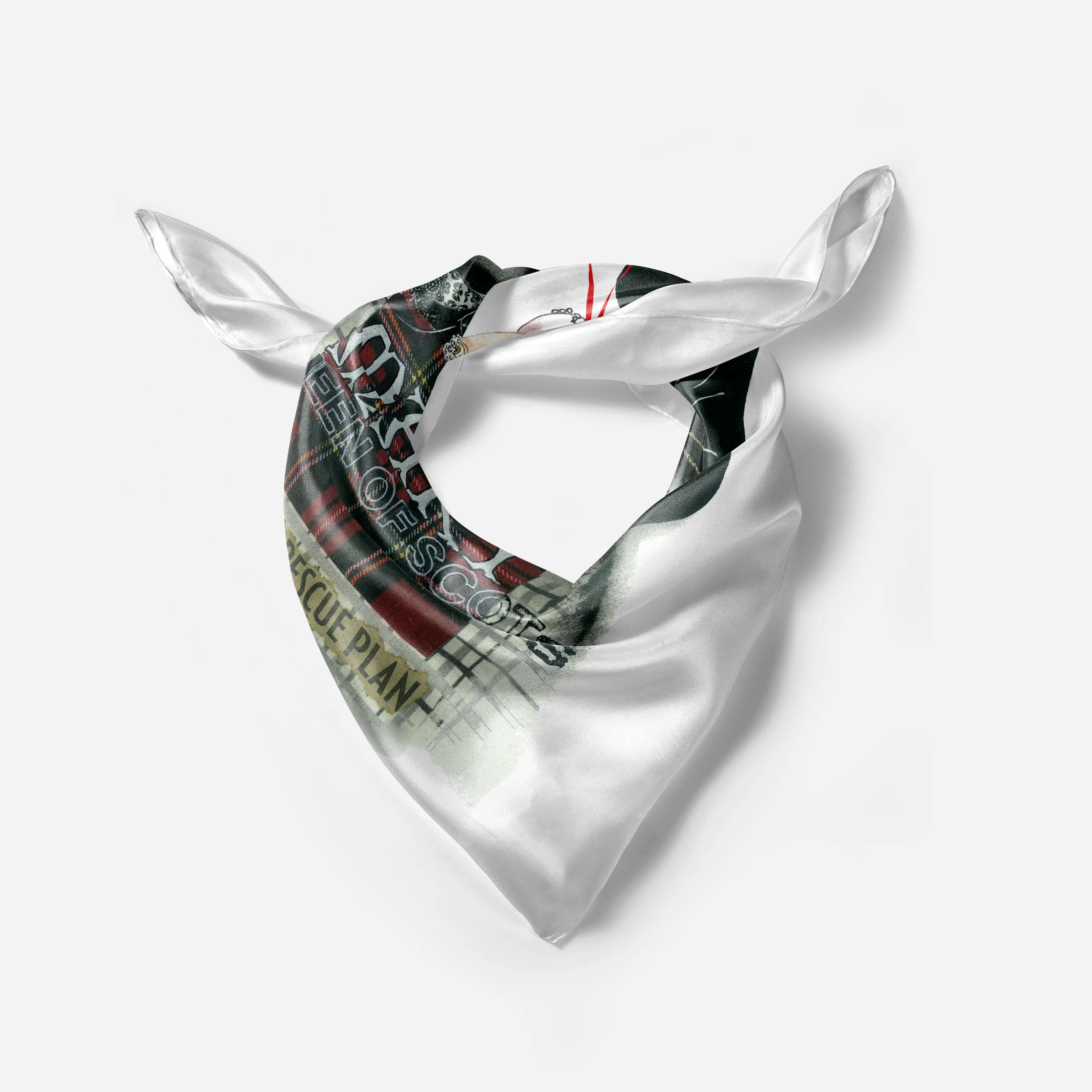 Mary Queen of Scots 100% Silk Square Scarf