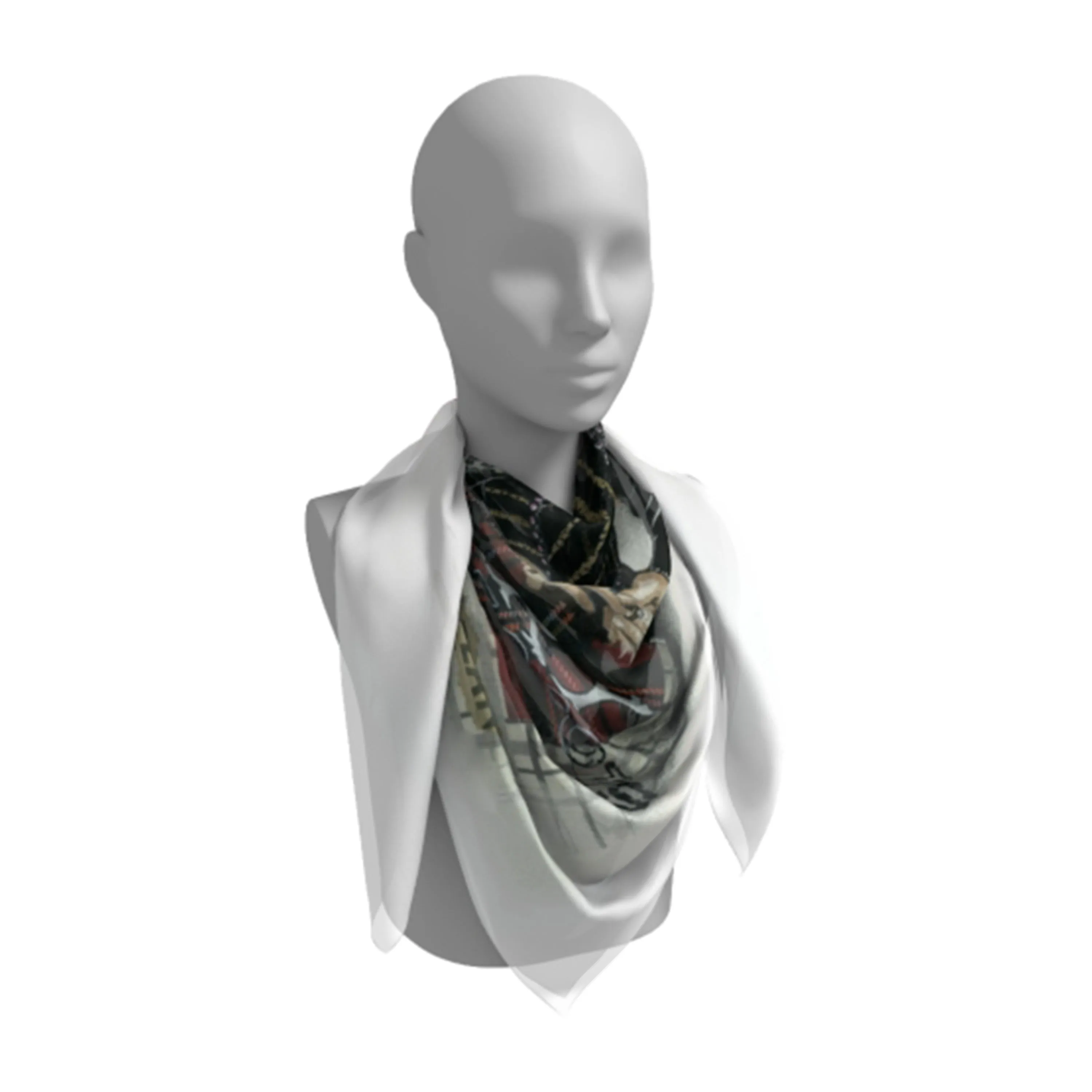 Mary Queen of Scots 100% Silk Square Scarf