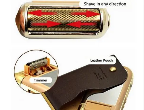 Men Rechargeable Shaver With Leather Case