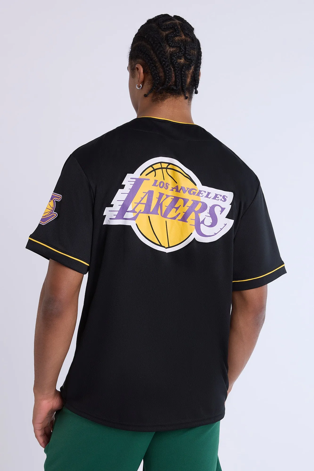 Mens LA Lakers Black Mesh Jersey