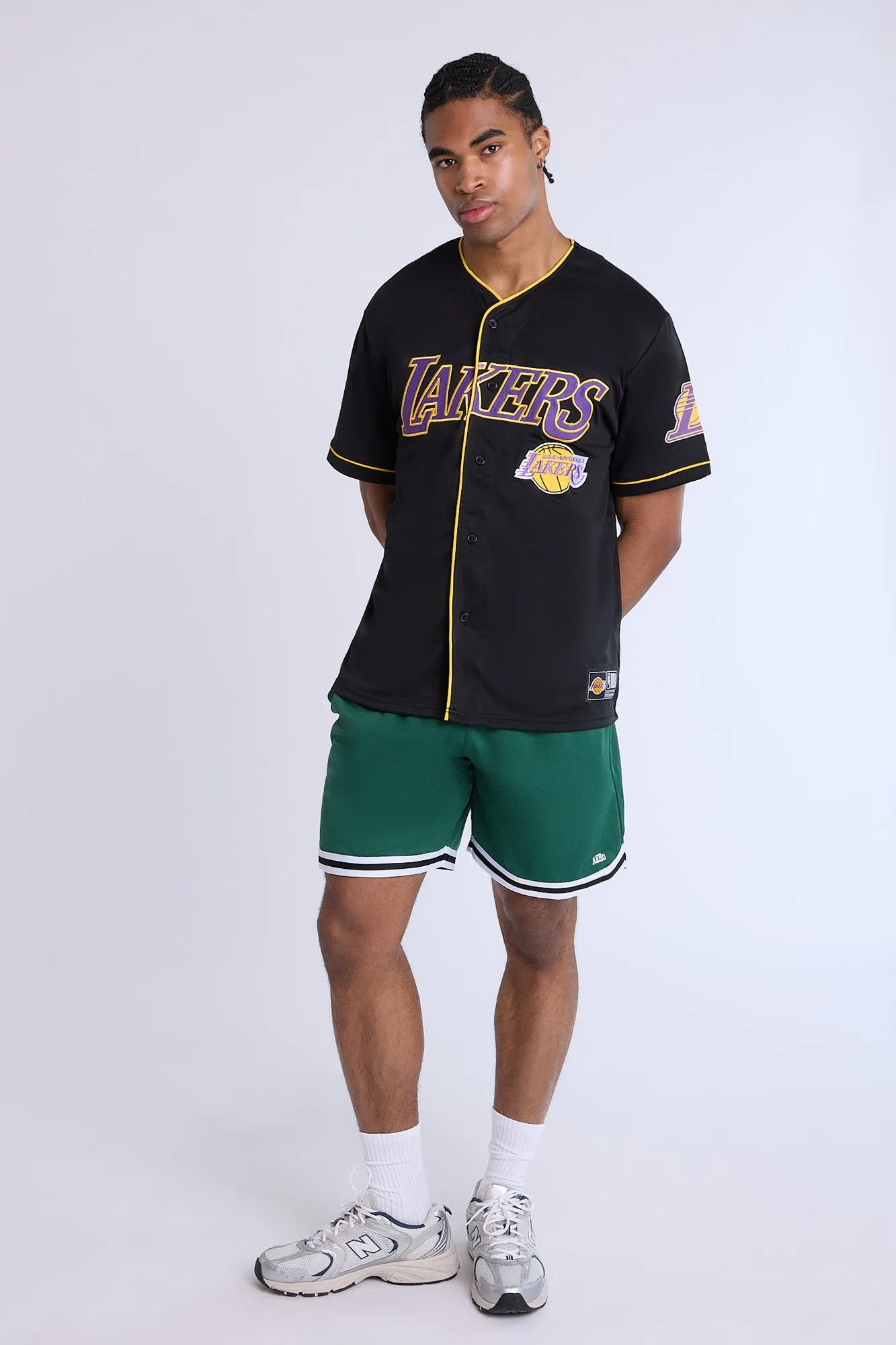 Mens LA Lakers Black Mesh Jersey
