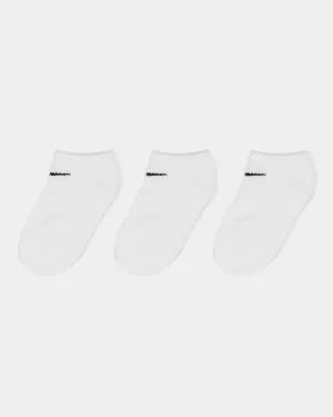 Nike Kids' Basic Pack No Show Socks 3 Pack White
