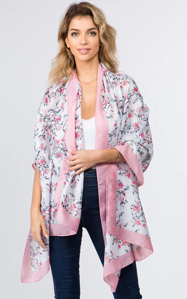 OP9491 Floral Printed Oblong Scarf