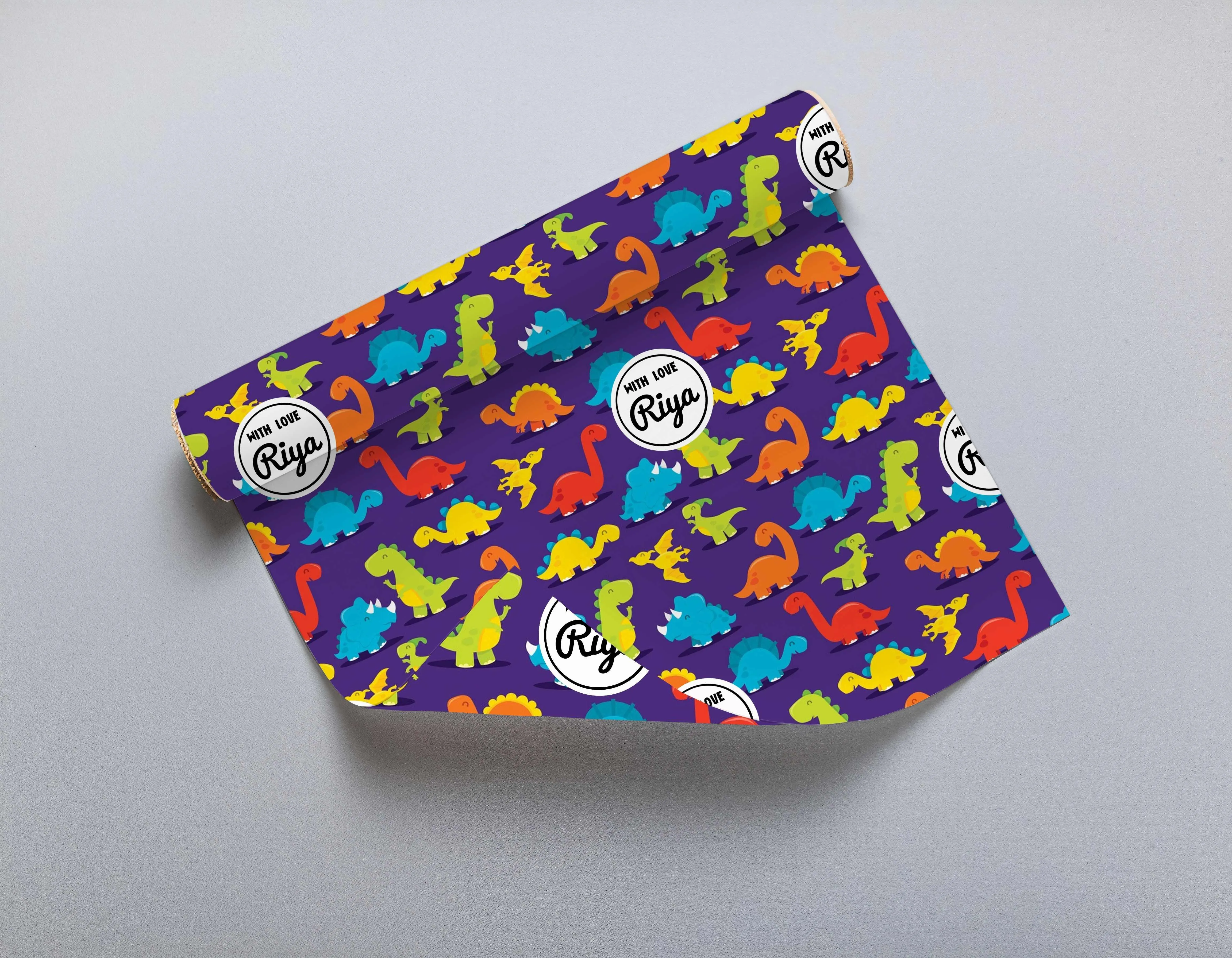 Personalised Gift Wrapping Paper- Dino Palooza Theme