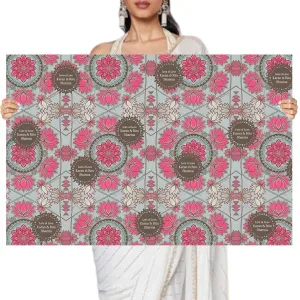 Personalised Happy Diwali Gift Wrapping Paper - Lotus Breeze Theme