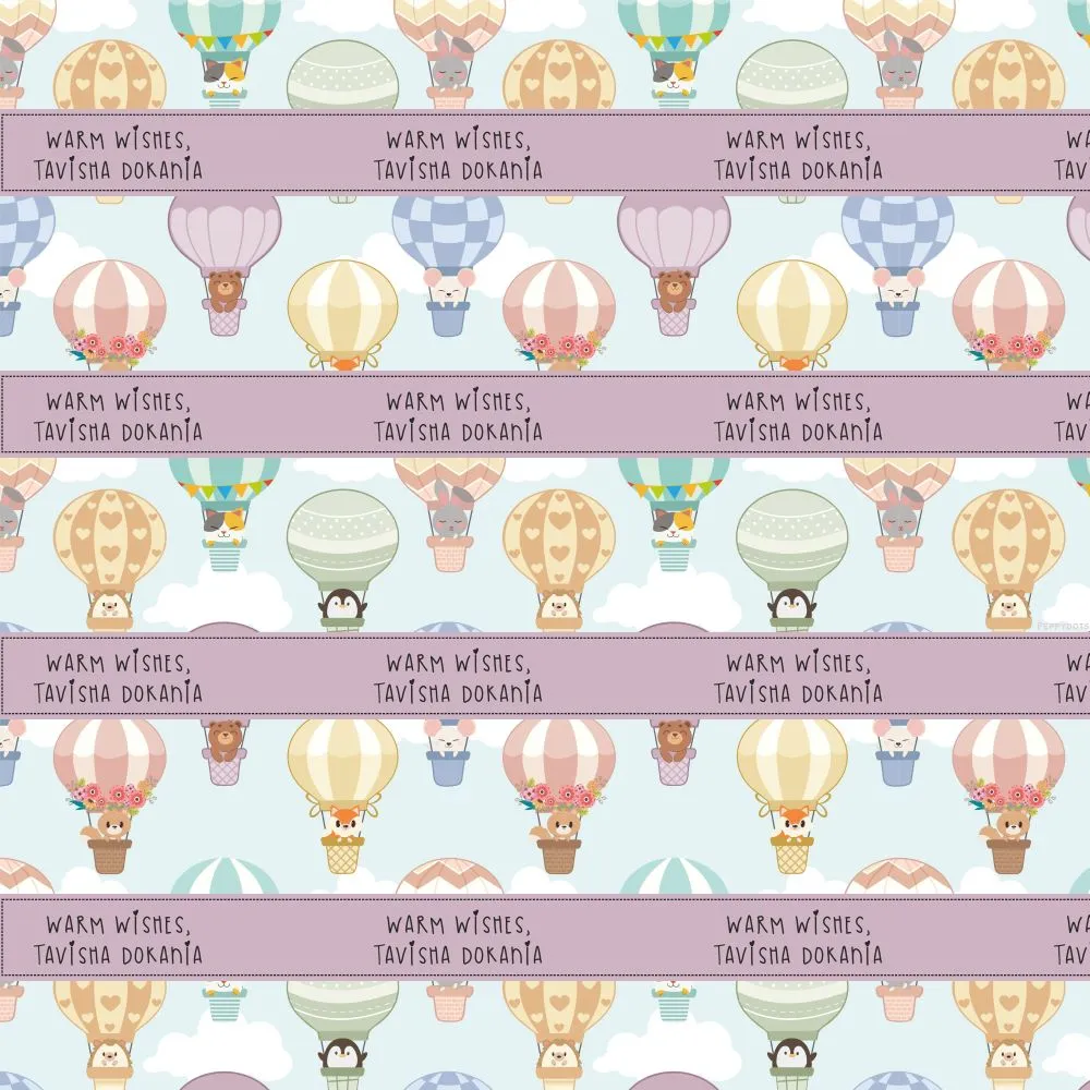Personalised Wrapping Paper -  Colourful Balloons