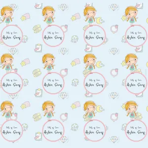 Personalised Wrapping Paper - Green Girl