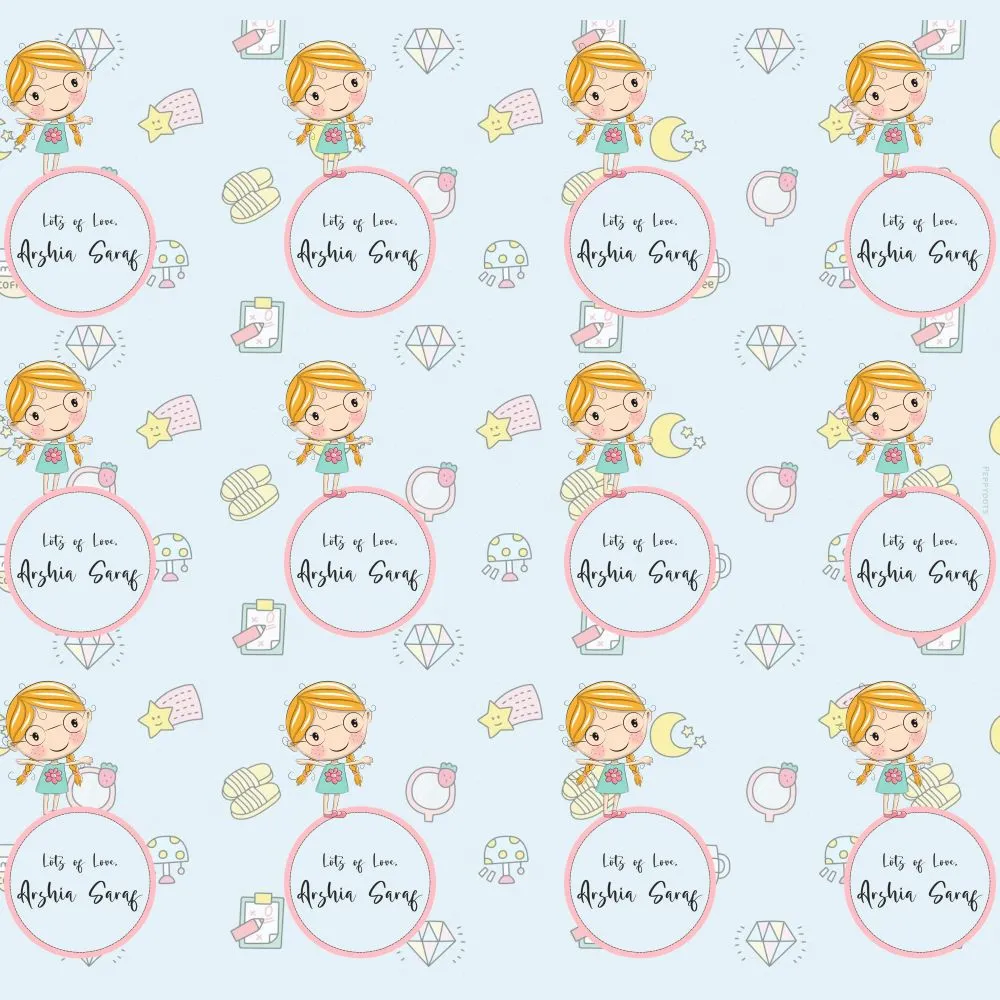 Personalised Wrapping Paper - Green Girl