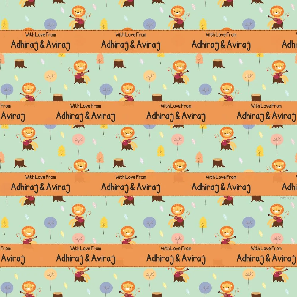Personalised Wrapping Paper - Lion