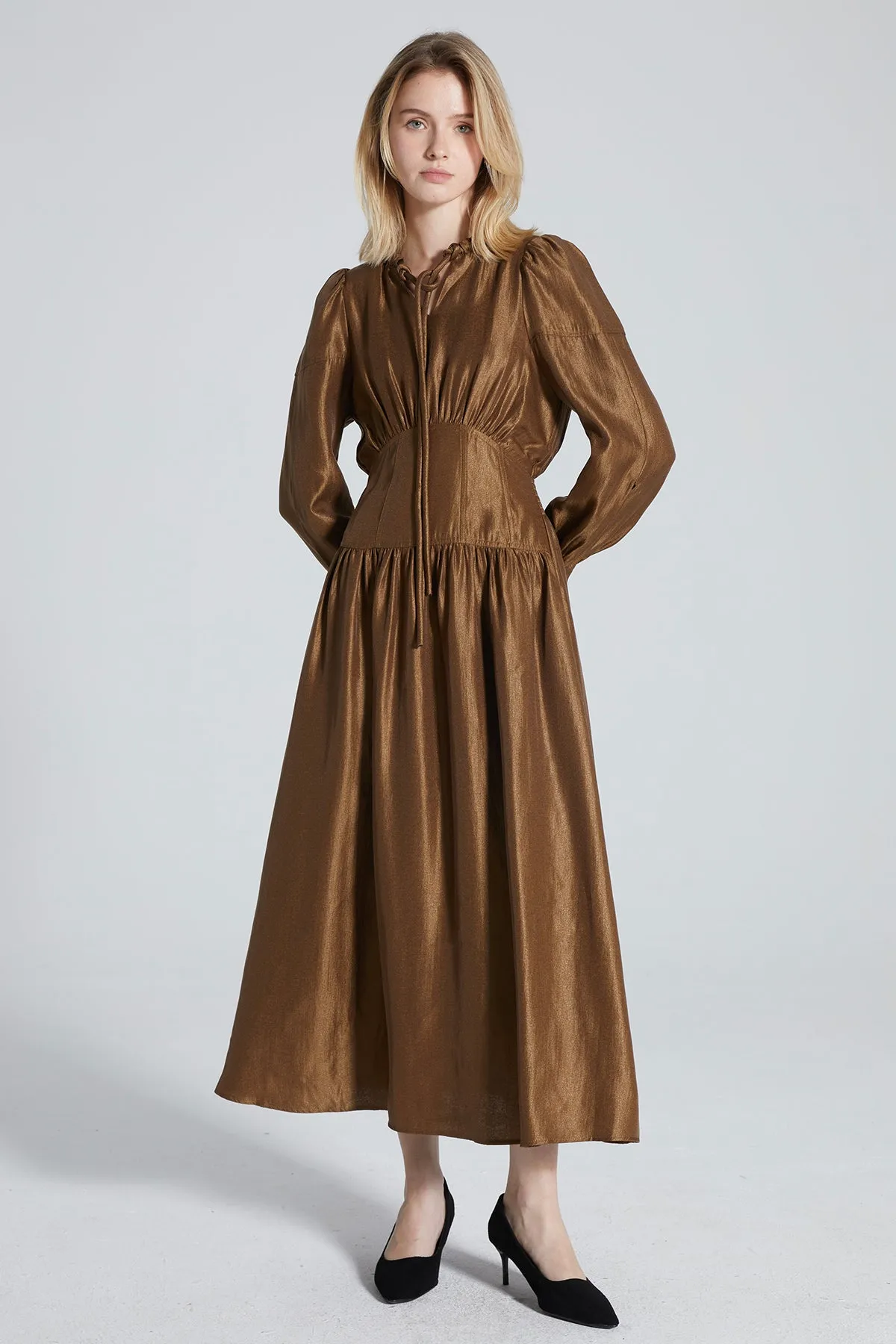 Phoebe Long Sleeve Elegant Dress